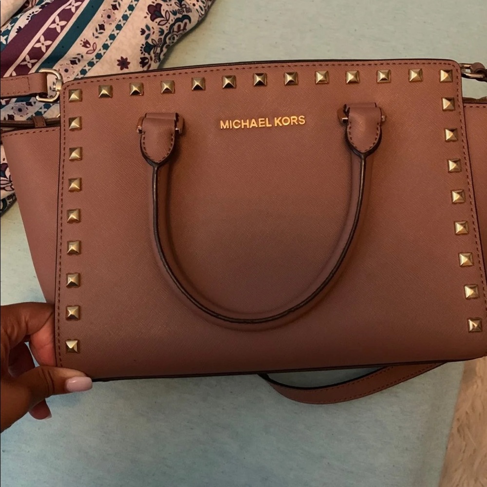 Mauve Michael Kors Crossbody Purse - Picture 1 of 4